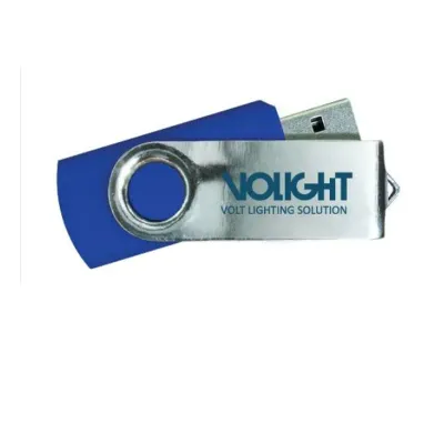 USB Flash Drives Mirror Shiny Silver Swivel 4GB