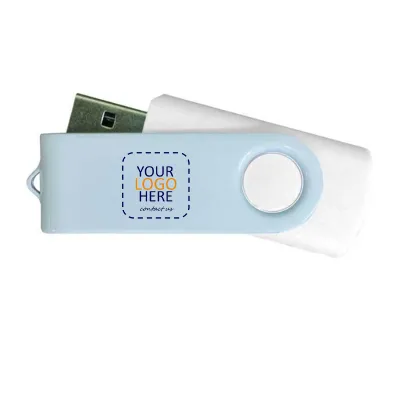 USB FLASH DRIVES WITH WHITE SWIVEL 32GB