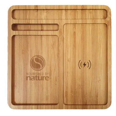 Bamboo Wireless Charger Docking Station