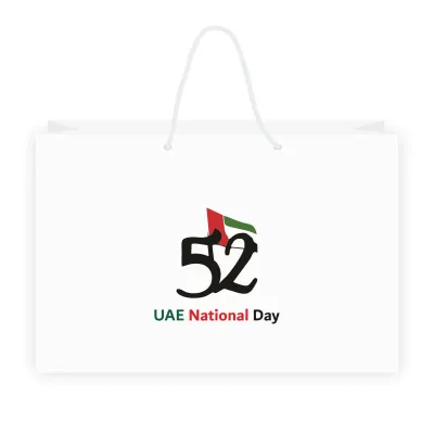 اليوم الوطني لدولة الإمارات العربية المتحدة كيس ورقي مغلف