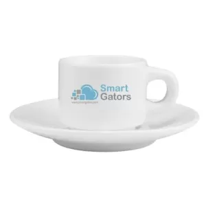 Sublimation White Cup With Saucer 77ml