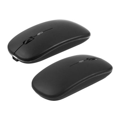 Wireless Slim LED Mouse, Rechargeable & Silent, Connectivity Dongle & Bluetooth