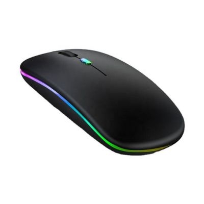 Wireless Slim LED Mouse, Rechargeable & Silent, Connectivity Dongle & Bluetooth