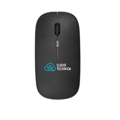 Wireless Slim LED Mouse, Rechargeable & Silent, Connectivity Dongle & Bluetooth