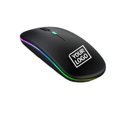 Wireless Slim LED Mouse, Rechargeable & Silent, Connectivity Dongle & Bluetooth