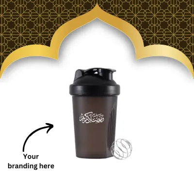 Promotional Portable Black Shaker Bottle Ramadan Gifts 
