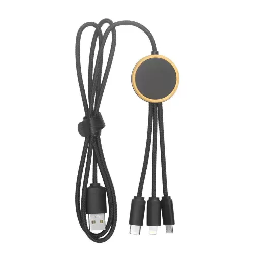 Bamboo 3-in-1 Multi-Charging Long Cable ELOC-BLA4