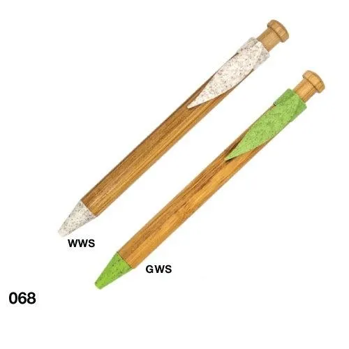 Bamboo with White Wheat Straw Pens 