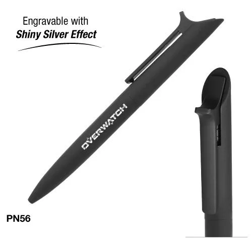 Black Rubberized Metal Pens 