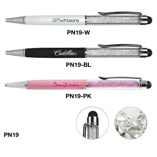 CRYSTAL PENS WITH STYLUS