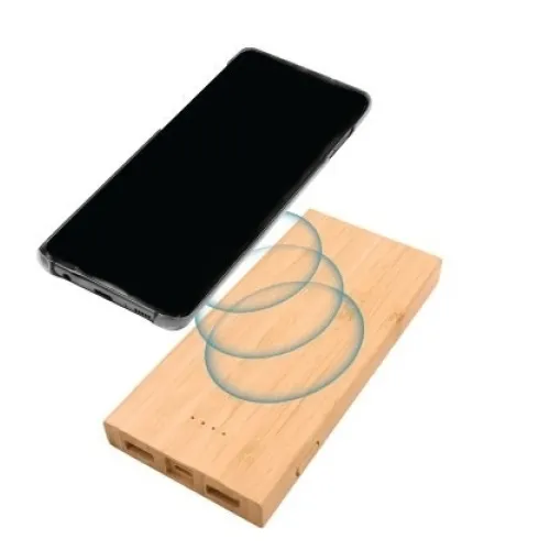 Promotional Bamboo Wireless Powerbank