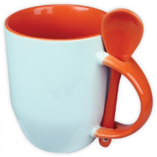 Sublimation Mugs with Spoon 