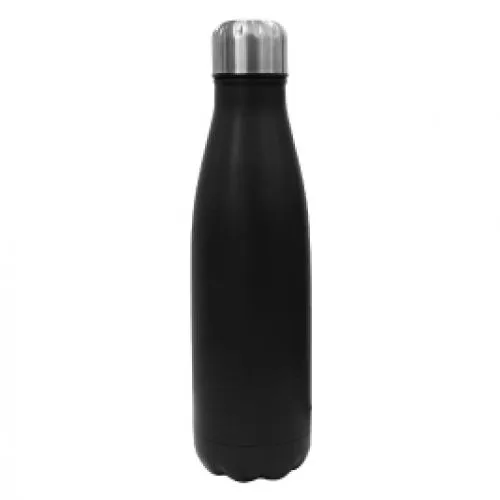 Cola Shape Sports Water bottle Double Wall Stainless Steel with silver color lid