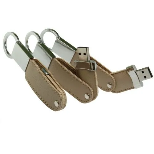 USB Flash Drives with Key Holder and Leather Cover