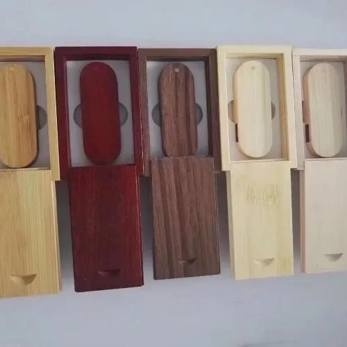 Wooden USB Flash Drive With Wooden Box For Promotional Gifts