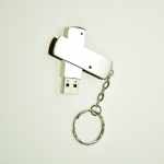 Stainless Steel USB With Keychain