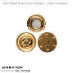 Gold Plated Round Button Magnets