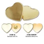 Heart Shape Metal Badges