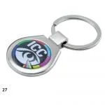 TWO SIDE PLATES METAL KEYCHAIN WITH BOX