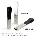 USB Flash Drives with Leather Strap