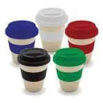 Promotional Bamboo Fiber Cups with Silicone lid OR  Band