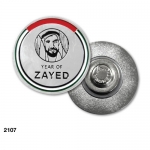 Year of Zayed Round Metal Badges