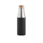 Classic Stainless Steel Water Bottle with Wooden Lid
