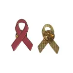 Breast Cancer Awareness Badge with Butterfly Pins