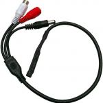 CCTV Security Camera Inline Audio Microphone with Loop Through Power