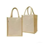 Canvas Bag & Jute Spine & Short Cotton Padded Handles