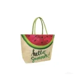 Fashion Beach Bag Hello Summer Watermelon Design