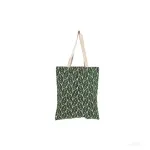 Fancy Canvas Tote Bag with Leaf Design 