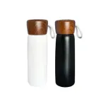 Bellatrix Metal Water Bottle with Bamboo Lid with Wrope 
