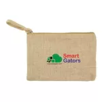 Natural Jute Zipper Pouch PCH-007-NAT