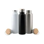 Indus Promotional Sport Bottle With Bamboo Lid with Handle