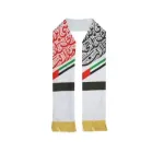 UAE Scarf with Gold Tassel