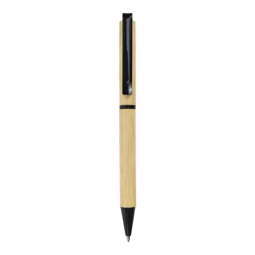Twist Action Bamboo Ball Pen with Black color Metal Clip ELEFP-B2-BLK