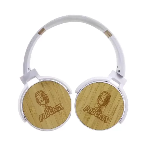 Bluetooth Headphone with Bamboo Touch ELEAR-B5-WHT