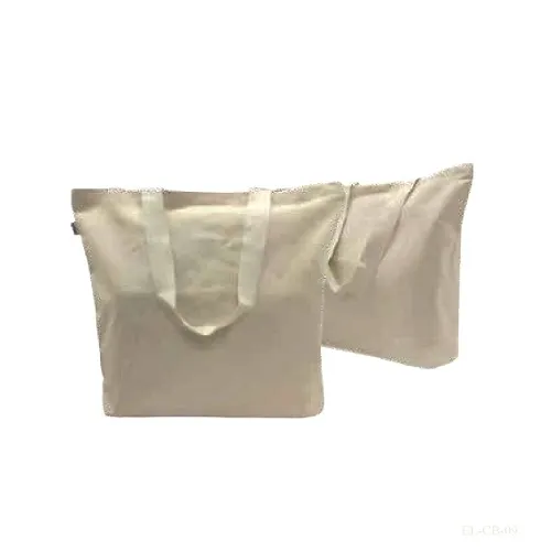 Natural Creme Color with Long Handles Shopper Gusset