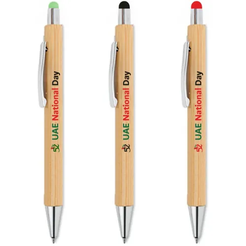 UAE National Day Pre Printed Bamboo Pens Gift Sets 