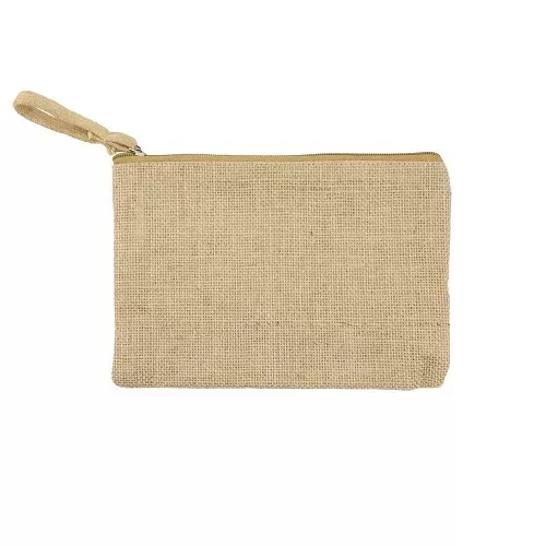 Natural Jute Zipper Pouch PCH-007-NAT