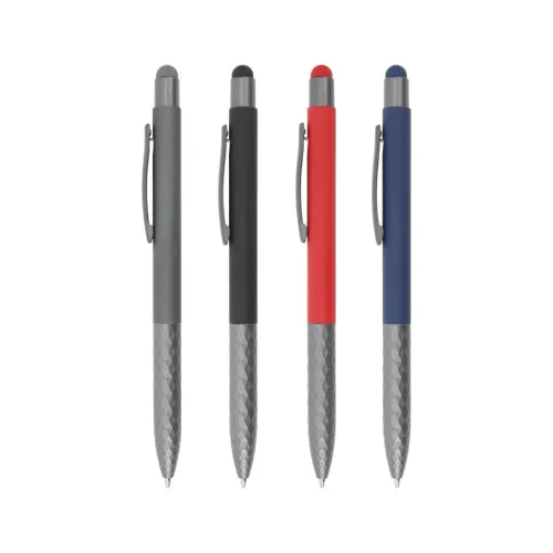 Aulia Promotional Stylus Metal Pen with Textured Grip