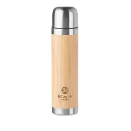 Titania Promotional Bamboo Flask With Stainless Steel Cap