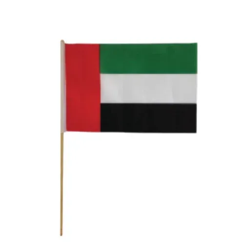 UAE National Day Flag with Bamboo Holding Stick 