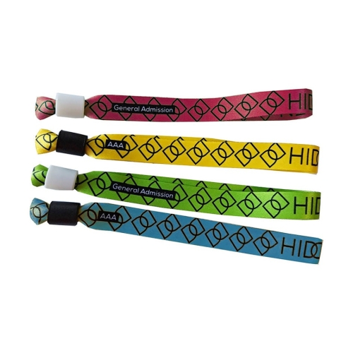 Promotional Polyester Fabric Wristband with beed