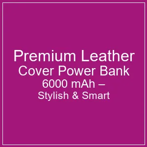 Tech Gift – Leather Cover Power Bank 6000 mAh by Elzit