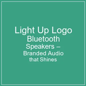 Promotional Light Up Logo Bluetooth Speakers by Elzit