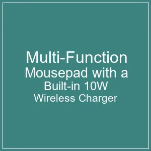 High-quality setup featuring the mousepad and charging smartphone