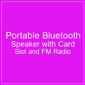 High-quality Portable Bluetooth Speaker with Card Slot and FM