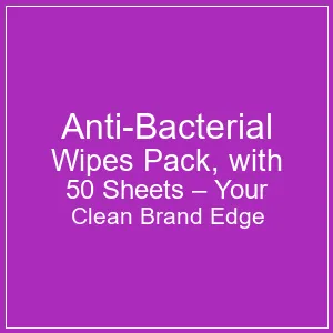 Anti-Bacterial Wipes Pack, with 50 Sheets